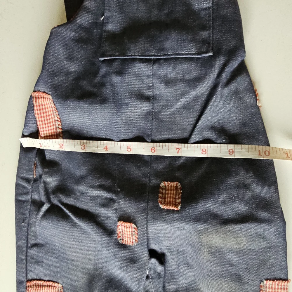Vintage 1970s Baby Overalls with Patches - Picture 9 of 10